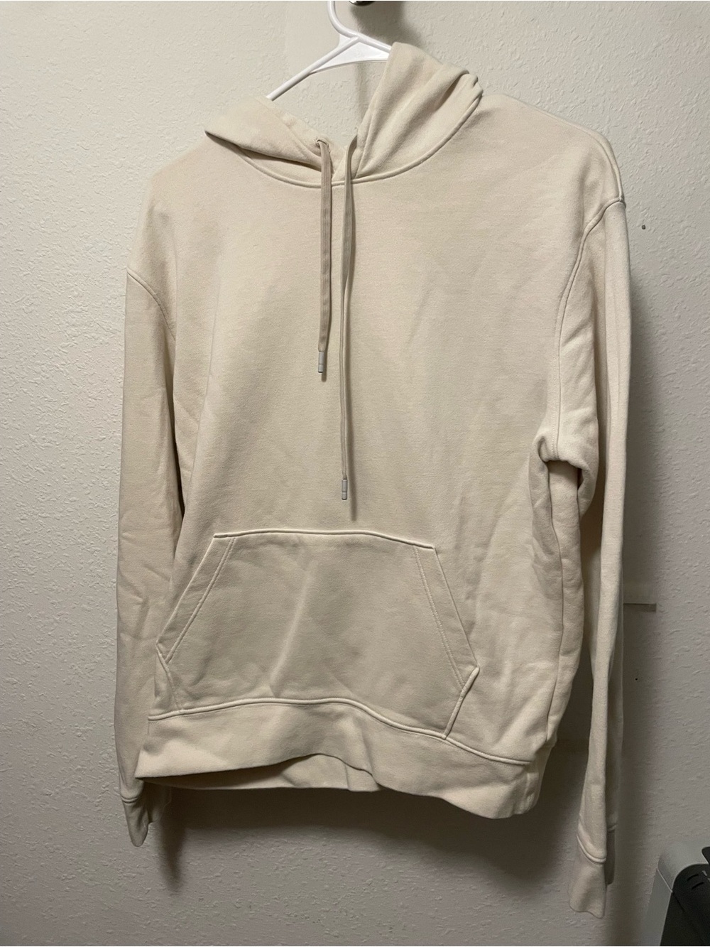 Tommy John Sweat Set Cream Hoodie Joggers Lounge Athleisure Minimalist Medium